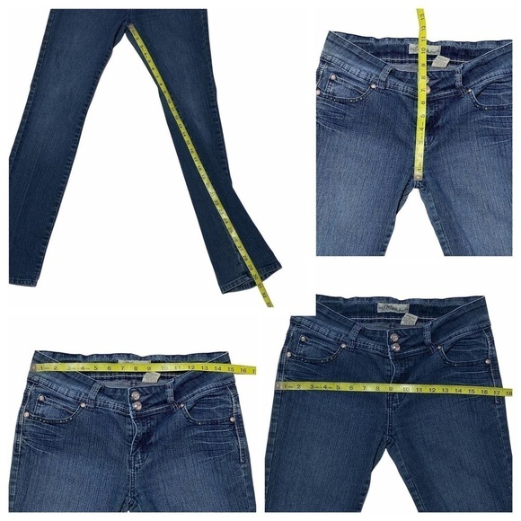 BOTIN Faded Dark Wash Denim Blue Skinny Jeans - Picture 11 of 11